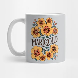 Marigold vintage flowers Mug